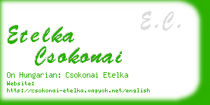 etelka csokonai business card